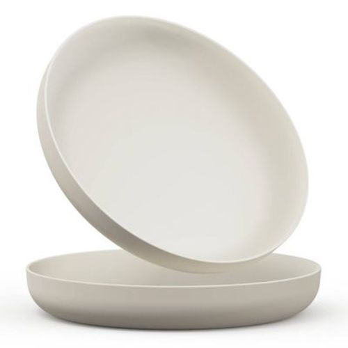 Quark 2pc 8" Silicone Weighted Baby Plates - Clay