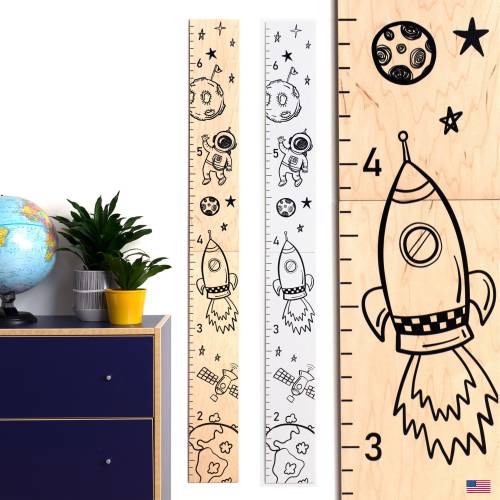 Space Planet Growth Chart / Height Chart Boys / Personalized Wood Growth Chart / Solar System / Space Themed Nursery / Baby Shower Gift