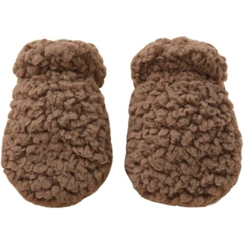 Warm Winter Mittens for Newborns Infant Not Scratch Gloves Stylish Winter Mittens for Essential for Cold Weather Coffee