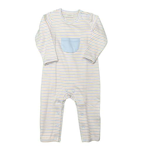 Blue & Tan Stripe Playsuit