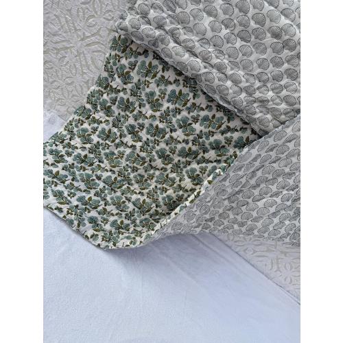California Razai !! Green Tree Queen Size Blanket, Organic Cotton Handmade Quilted Razai, Jaipuri Coverlet Reversible Vintage Warm Razai