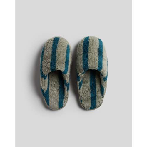 Terry Stripe Slippers - FINAL SALE (Moss and Peacock) – Parachute Home