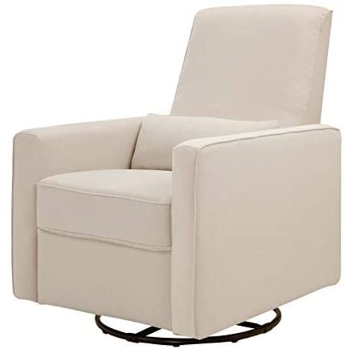 DaVinci Piper Upholstered Recliner and Swivel Glider in Cream, Greenguard Gold & CertiPUR-US Certified
