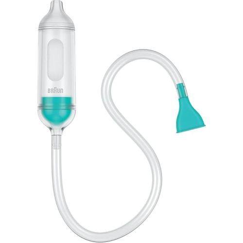 Braun Manual Nasal Aspirator - Mucus Remover, Blocked Nose Relief, Manual Suction Power, 2 Nose Tip Sizes, Newborn, Baby, and Child Friendly, Dishwasher Safe, FSA and HSA Eligible