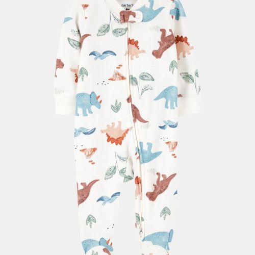 Baby Boy Dinosaur 2-Way Zip Cotton Sleeper pyjamas | Carter’s Oshkosh Canada