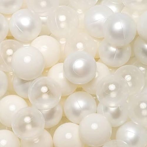 Realhaha Ball Pit Balls 100 Play Balls Plastic Balls for Baby Girls Toddlers Kids Play Tent Pool Playhouse Playpen Party Decoration 2.2 2.36 2.75 Inch