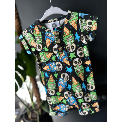 Ice cream skull romper - Metallimonsters Ltd