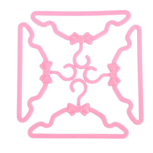 LAMIRO 100 Pcs Skirt Hangers Small Clothes Hangers Bow Tie Hanger Plastic