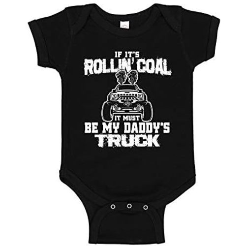 Diesel Truck Baby One Piece Bodysuit Rollin' Coal Trucker Dad Toddler T-Shirt