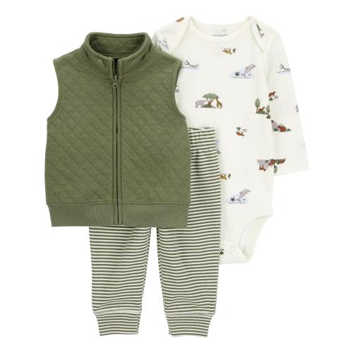 Carter's Child of Mine Baby Boy Vest Outfit Set, 3-Piece, Sizes 0/3-24 Months