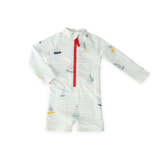 Swim Long Sleeve One-Piece - Set Sail