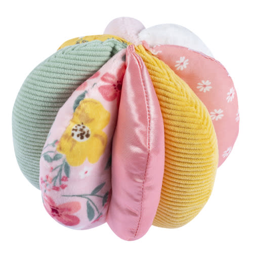 Baby Girls Pink &amp; Yellow Floral Sensory Ball