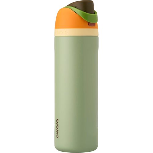 Owala FreeSip Insulated Stainless Steel Water Bottle with Straw, BPA-Free Sports Water Bottle, Great for Travel, 24 Oz, Camo Cool