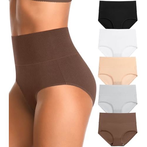 High Waisted Womens Underwear Cotton Tummy Control Postpartum Essentials Full Coverage Panties Soft Comfortable Briefs