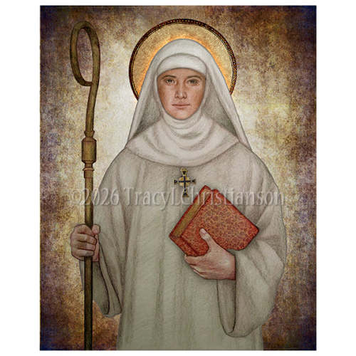 St. Adeline (Adelina) of Mortain Print - Portraits of Saints