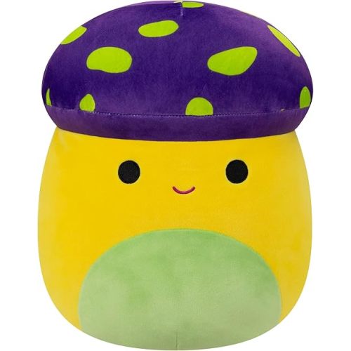Squishmallows Original 12-Inch Enid Neon Yellow Mushroom - Medium-Sized Ultrasoft Official Jazwares Plush