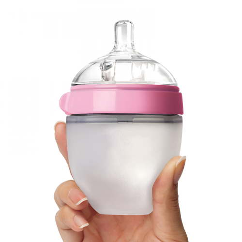 ACDANC 2026 New Baby and Newborn Wide Silicone Anti-Bloating Bottle 150Ml Pink Without Handle Silicone Baby Bottles for Feeding,Infant Care,Travel,Home Use,Colic Relief.
