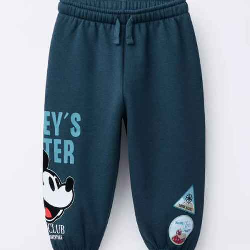 MICKEY MOUSE © DISNEY FLOCK JOGGER PANTS - Petrol blue | ZARA United States
