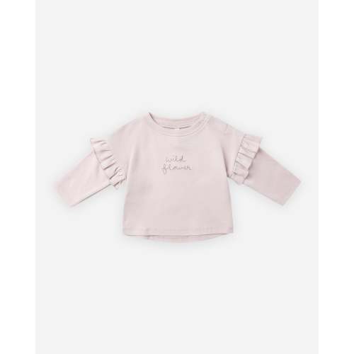 Ruffle Long Sleeve Tee || Wild Flower – Quincy Mae