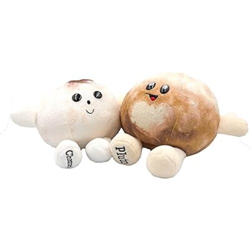 Celestial Buddies Pluto & Charon Buddy | 7.5", 8.5" Soft Stuffed Plush Embroidered Features Fun Planet Facts Tag for Kids STEM Learning Educational Gift Classroom Homeschool Science Space Astronomy 0+