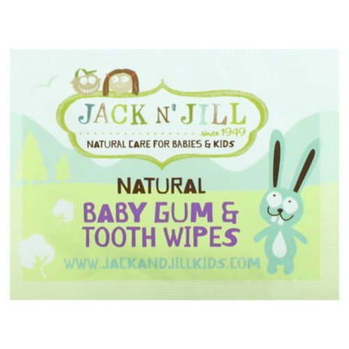 Jack n' Jill Natural Baby Gum & Tooth Wipes, 25 Wipes