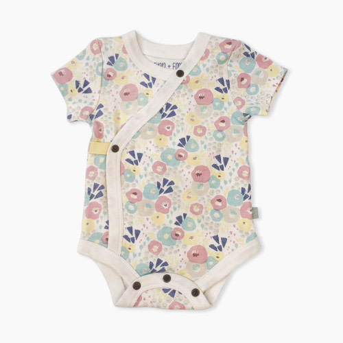 Finn & Emma Short Sleeve Bodysuit - Wildflowers, 0-3 Months