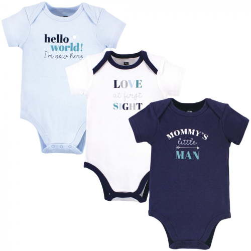 Hudson Baby Infant Boy Cotton Bodysuits, Mommys Man, 12-18 Months