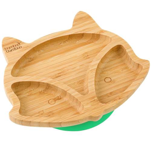 Bamboo Fox Plate Suction Plate - Bamboo Bamboo