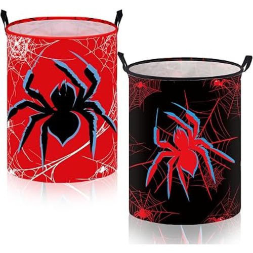 2 Pcs Spider Laundry Hamper Basket Spider Room Decor