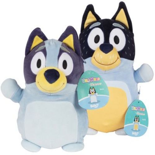 Squishmallows 10" Bluey HugMees 2-Pack Plush - Bluey and Bandit - Officially Licensed Jazwares Dog Stuffed Animals - Great Gift for Kids and Fans!