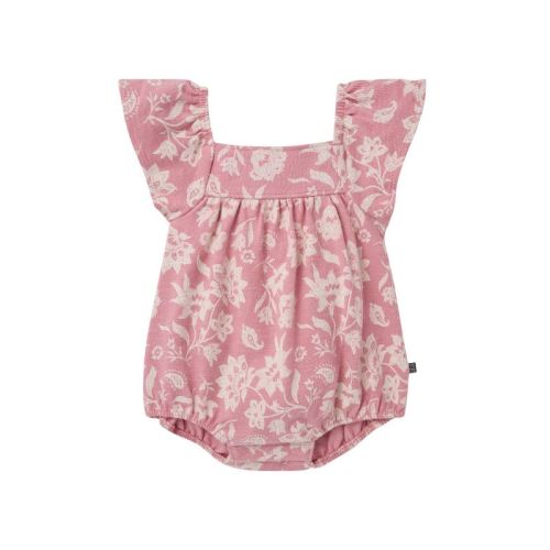 Modern Moments™ by Gerber Baby Girls' Bubble Romper, Rose Paisley, 0-3 Months