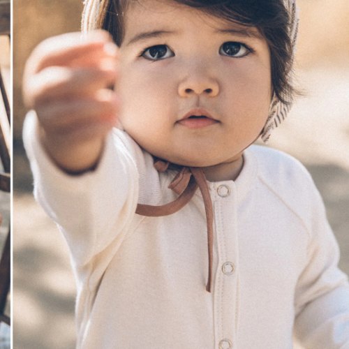 Organic Cotton Snap Down Romper