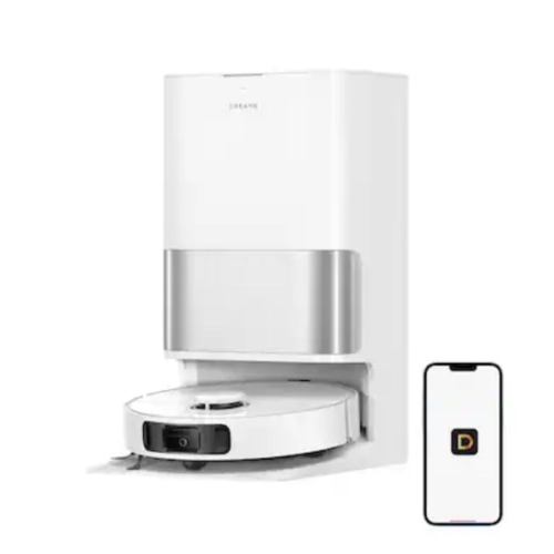 Dreame - L40 Ultra Robot Vacuum with Removable Mop, 11kPa Suction, 149℉ Mop & Washboard Self Cleaning, Auto-Empty - White