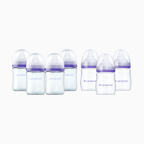 Lansinoh Glass and Plastic Baby Bottle Starter Gift Set