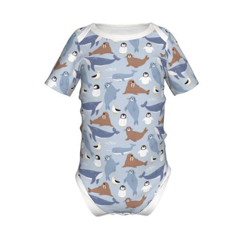 Zeuib Seal Fox Seagull Whales Print Newborn Baby Romper Clothing,Infant Climbing Bodysuit,Baby Clothes Outfit For Boys And Girls-3 Months