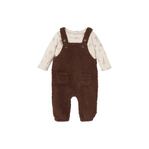 Plush Overall and Long Sleeve Top Set