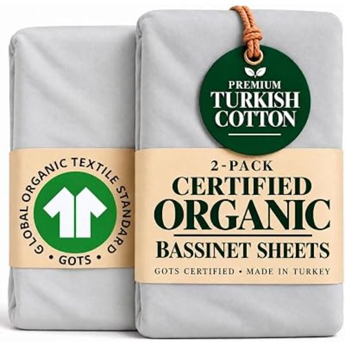 Organic 33x20 Bassinet Sheets for Maxi Cosi, Angelbliss, Harpa