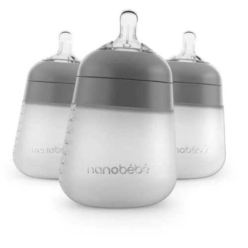 The 9oz Flexy Silicone Baby Bottle - FREE SHIPPING! BPA-Free, Anti-Colic – Nanobébé