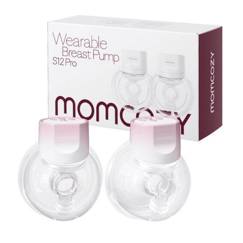 Momcozy S12 Pro Wearable Breast Pump Hands Free, Double Electric Breast Pump, 24mm Orange