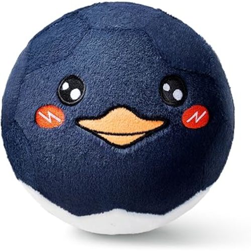 Silent Indoor Soccer Balls for Toddlers 1-3, Inflatable Soft Plush Baby Toddler Soccer Ball Toys Gifts for 1 2 3 4 5 Year Old Boy Girl First Birthday Gift (Penguin, Pump Include)