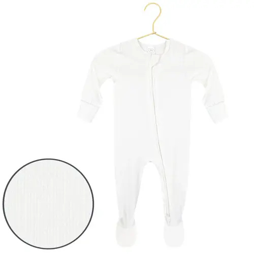 Wren Ribbed Zipper Footies