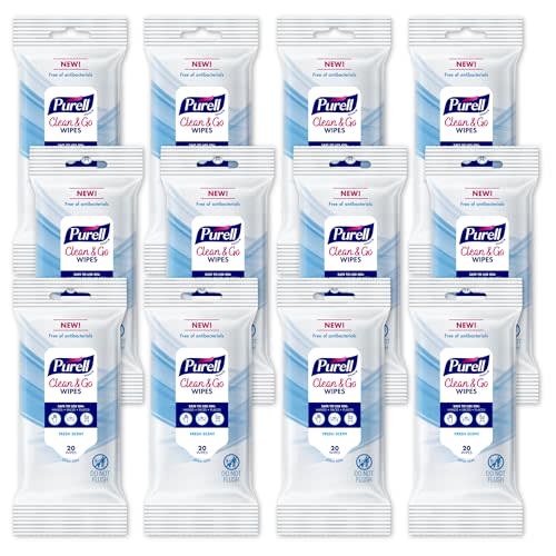 Purell Clean & Go Wipes Skin & Surface, Fresh Scent 12pk x 20ct 9269-12-CMR