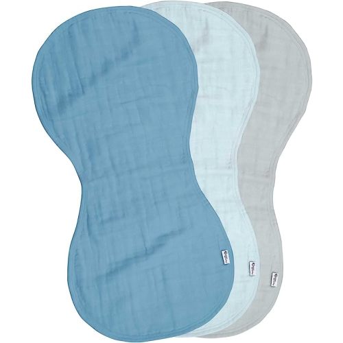 Green Sprouts Organic Cotton Muslin Burp Cloths, Adult Use Only, Hypoallergenic, Standard 100 by Oeko-TEX® Certified, Tested for Hormones, Large