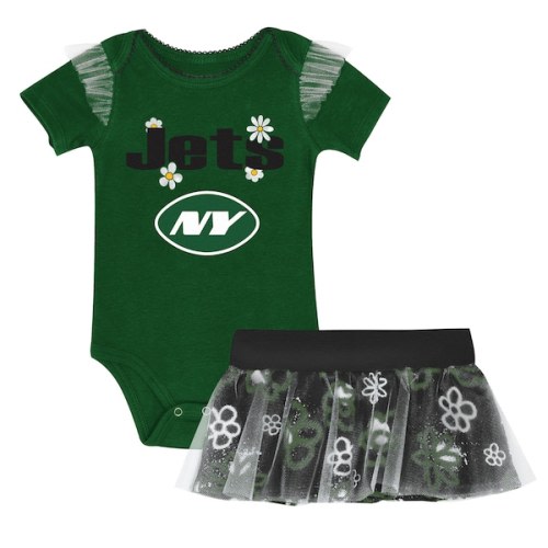 New York Jets Outerstuff Girls Infant My Team Rocks Bodysuit and Skirt Set