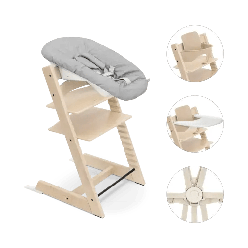 Convertible High Chair Stokke - High Chair with Newborn Set, Tray, and Cushion