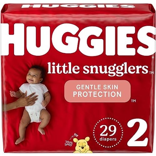 Baby Diapers Size 2, 29 Ct, Huggies Little Snugglers - Size 2 (29 Count)