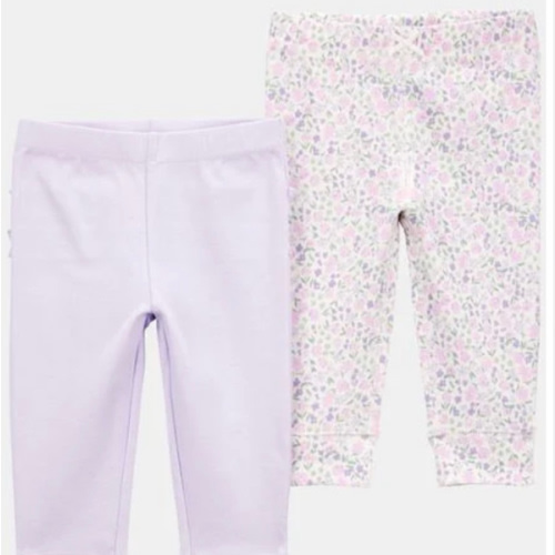 Baby Girl 2-Pack Floral Pull-On Pants - Purple | Carter's