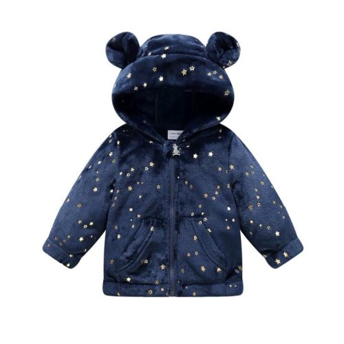 Mokitoni Baby Girl Winter Fleece Coat Toddler Boy Jacket Infant With Hood Warm Outerwear