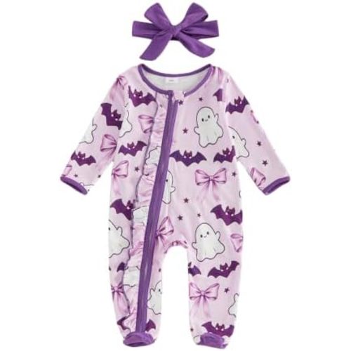 Kuriozud Newborn Baby Girl Clothes Footie Romper Infant Sleeper Outfit