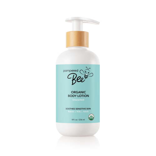 Pampered Bee Organic Baby Lotion, Unscented, 8 fl oz